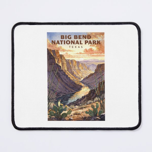 Item preview, Big Bend National Park Texas Vintage Watercolor Travel designed and sold by Teelogic.