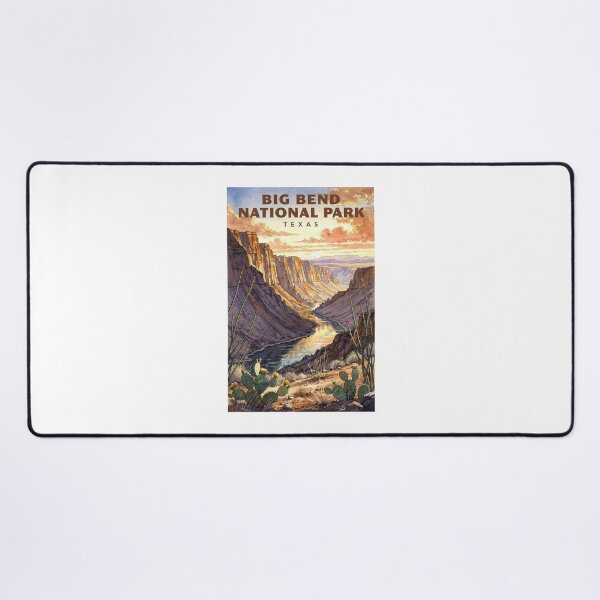 Item preview, Big Bend National Park Texas Vintage Watercolor Travel designed and sold by Teelogic.