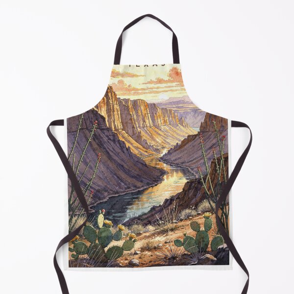 Item preview, Big Bend National Park Texas Vintage Watercolor Travel designed and sold by Teelogic.