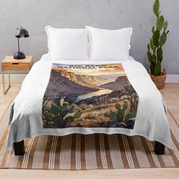 Item preview, Big Bend National Park Texas Vintage Watercolor Travel designed and sold by Teelogic.