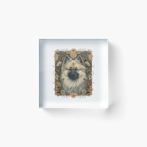 Item preview, Eurasier Dog Vintage Botanical Floral Portrait designed and sold by AntiqueImages.