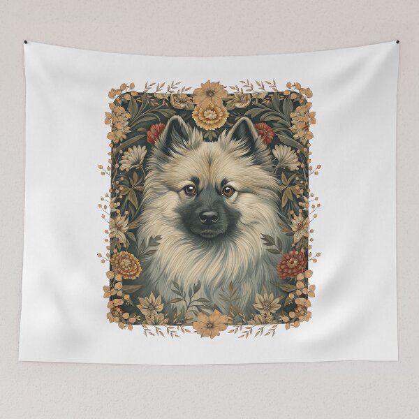 Item preview, Eurasier Dog Vintage Botanical Floral Portrait designed and sold by AntiqueImages.