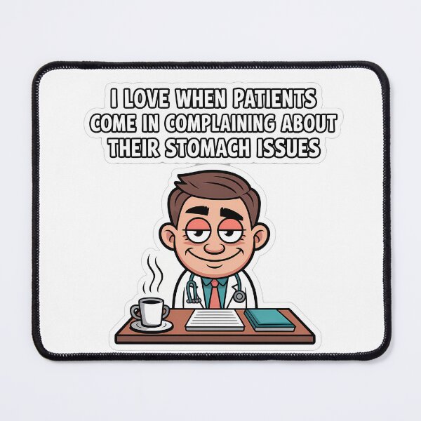Item preview, Sarcastic Gut Doctor with Coffee designed and sold by NiftyWrx.