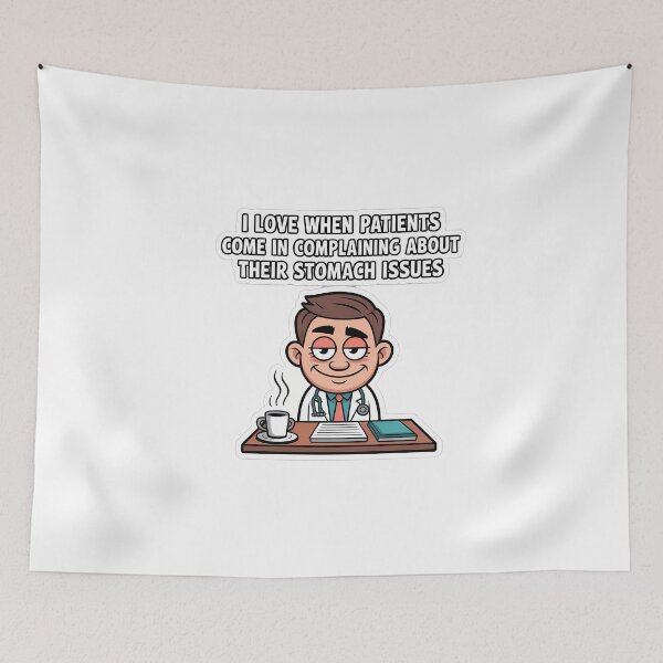 Item preview, Sarcastic Gut Doctor with Coffee designed and sold by NiftyWrx.