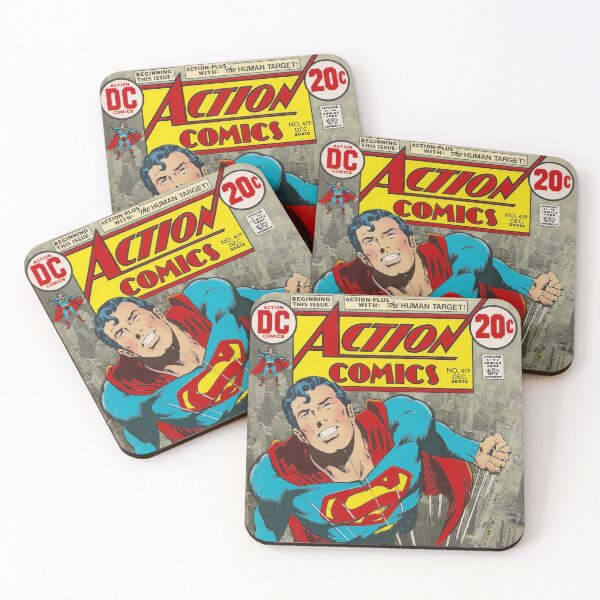 Artikelvorschau, Action Comics DC Comics Superman Buch Original Custom Vintage Filmplakat Kunst entworfen und verkauft von Cool Robot Bro..