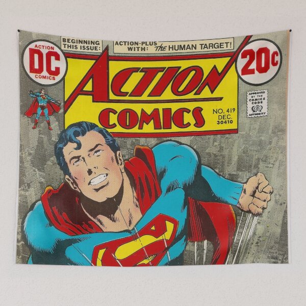 Item preview, Action Comics DC Comics Superman Book Original Custom Vintage Movie Poster Art designed and sold by Cool Robot Bro..