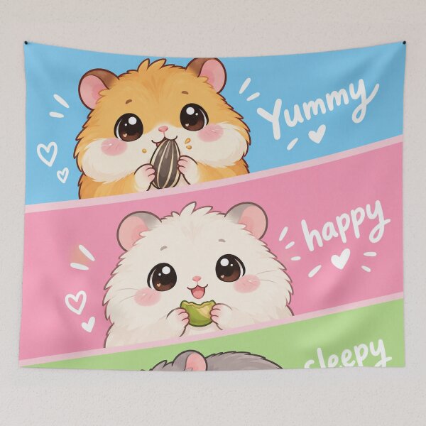 Item preview, Kawaii Hamster Yummy Happy Sleepy designed and sold by Pure Craft.