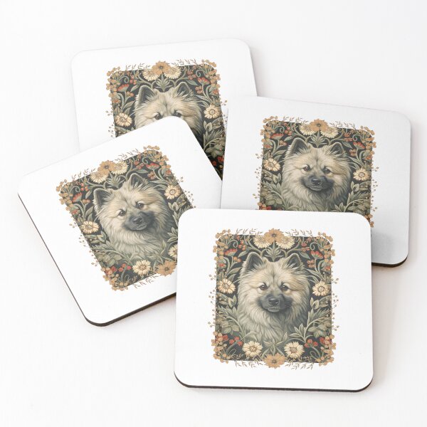 Item preview, Eurasier Dog Vintage Botanical Floral Portrait designed and sold by AntiqueImages.