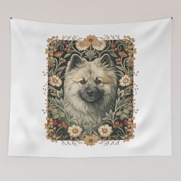 Item preview, Eurasier Dog Vintage Botanical Floral Portrait designed and sold by AntiqueImages.