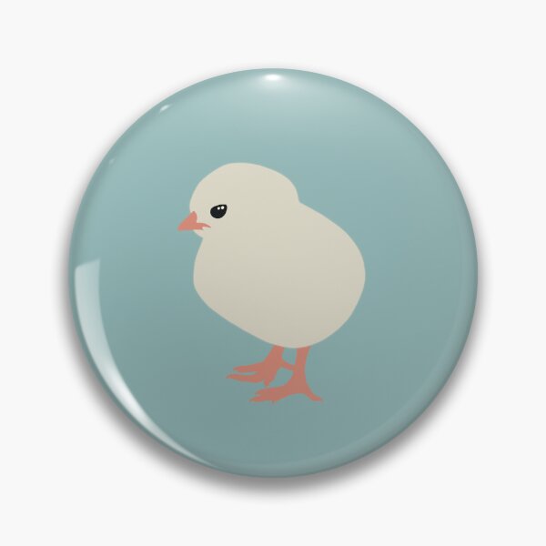 Item preview, Cute Minimalist Chick II on Soft Teal Background designed and sold by Nasdigitalart.
