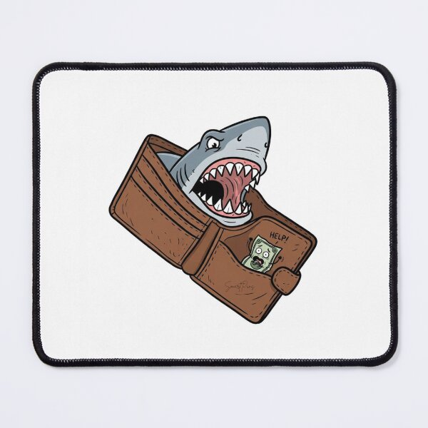 Item preview, Funny Wallet Shark Inflation Money Monster Relatable Pun designed and sold by SmartPuns.