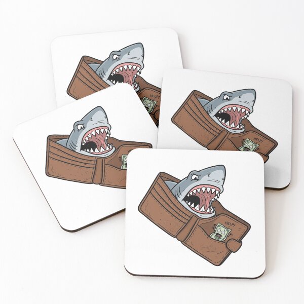 Item preview, Funny Wallet Shark Inflation Money Monster Relatable Pun designed and sold by SmartPuns.