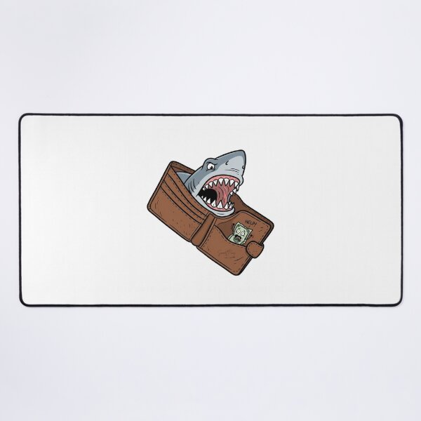 Item preview, Funny Wallet Shark Inflation Money Monster Relatable Pun designed and sold by SmartPuns.