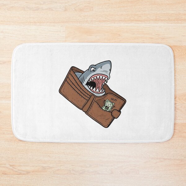 Item preview, Funny Wallet Shark Inflation Money Monster Relatable Pun designed and sold by SmartPuns.