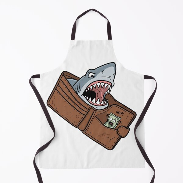 Item preview, Funny Wallet Shark Inflation Money Monster Relatable Pun designed and sold by SmartPuns.