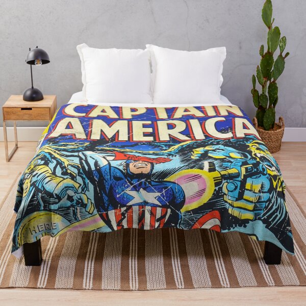 Item preview, Captain America Marvel Comics Comic Book Original Custom Vintage Movie Poster Art designed and sold by Cool Robot Bro..