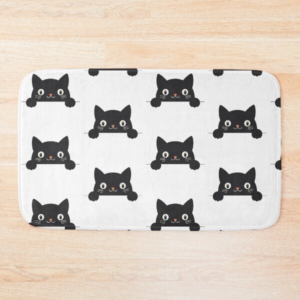 Item preview, Cute black cat peeking over the edge designed and sold by Prints by Mat.