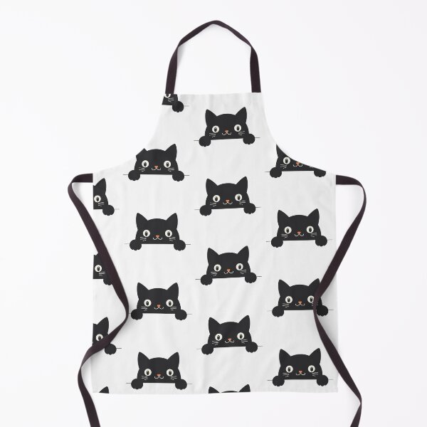 Item preview, Cute black cat peeking over the edge designed and sold by Prints by Mat.