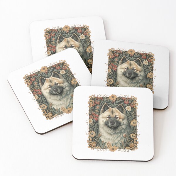Item preview, Eurasier Dog Vintage Botanical Floral Portrait designed and sold by AntiqueImages.