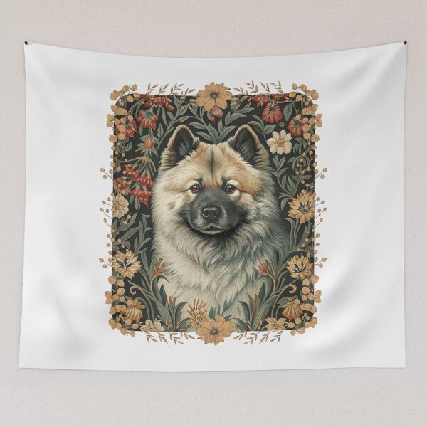 Item preview, Eurasier Dog Vintage Botanical Floral Portrait designed and sold by AntiqueImages.