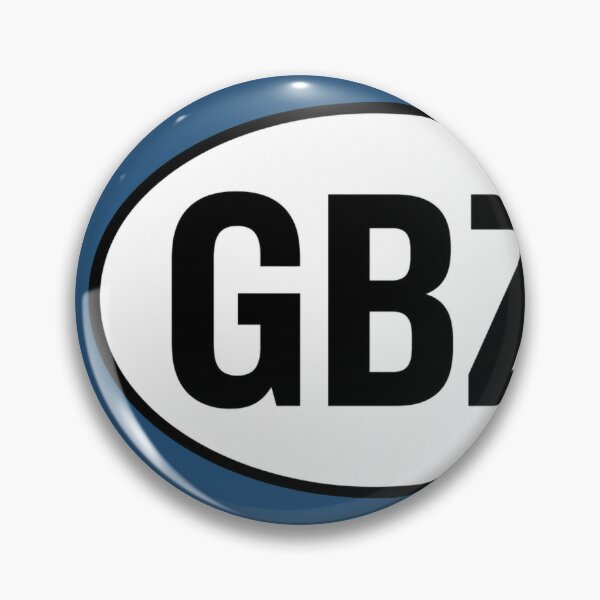 Item preview, GBZ — Gibraltar — Oval Country Code Sticker designed and sold by The Digital Compass.