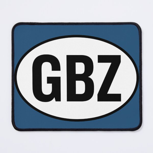 Item preview, GBZ — Gibraltar — Oval Country Code Sticker designed and sold by The Digital Compass.