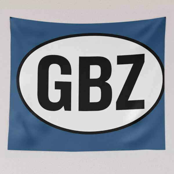Item preview, GBZ — Gibraltar — Oval Country Code Sticker designed and sold by The Digital Compass.