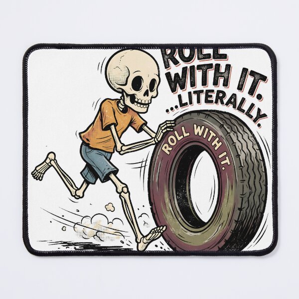 Item preview, Skeleton Pushing a Tire designed and sold by MisteryDesigner.
