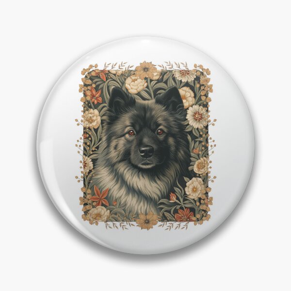 Item preview, Eurasier Dog Vintage Botanical Floral Portrait designed and sold by AntiqueImages.