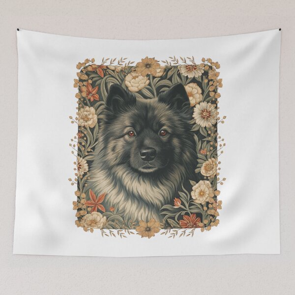 Item preview, Eurasier Dog Vintage Botanical Floral Portrait designed and sold by AntiqueImages.