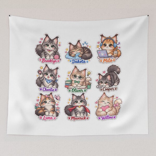Item preview, Fluffy Kitty Playing With Yarn designed and sold by PrintforDesign.