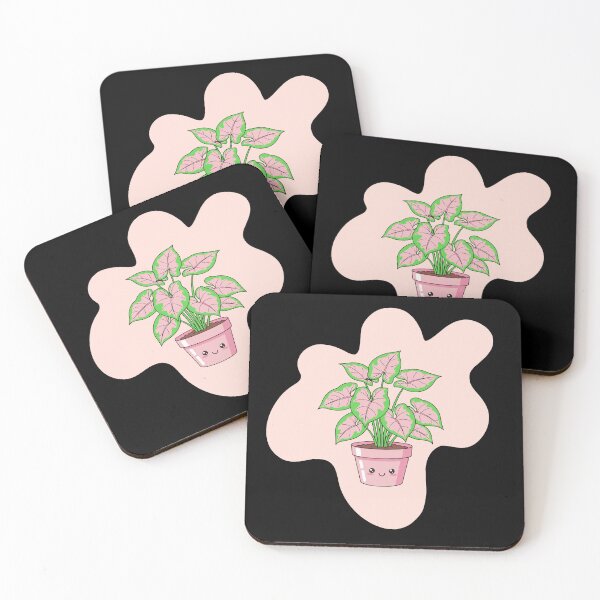 Item preview, Pink Syngonium Plant – Botanical Arrowhead Design designed and sold by ewicraft.