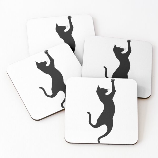 Item preview, Climbing black cat minimalist silhouette designed and sold by Prints by Mat.
