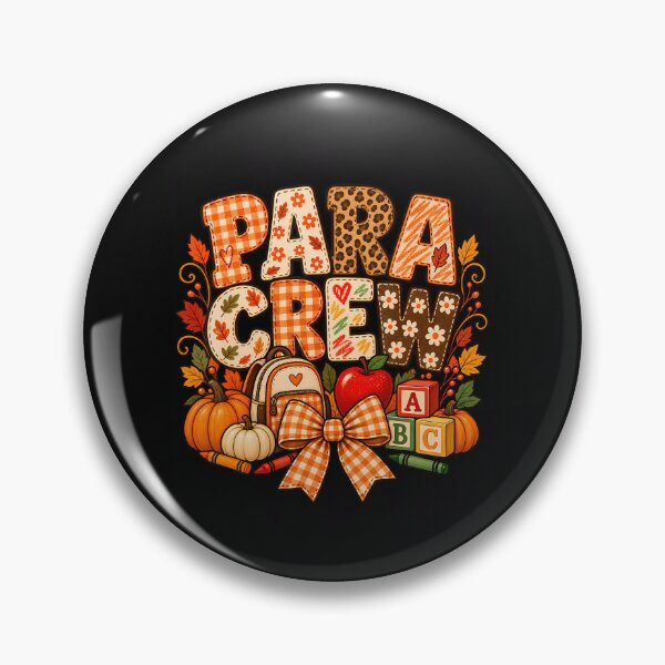 Item preview, Para Crew Fall Paraprofessional Teacher Aide Autumn Schools designed and sold by Chromatic-Cubes.