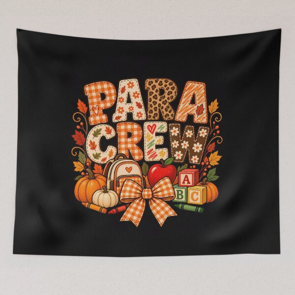 Item preview, Para Crew Fall Paraprofessional Teacher Aide Autumn Schools designed and sold by Chromatic-Cubes.