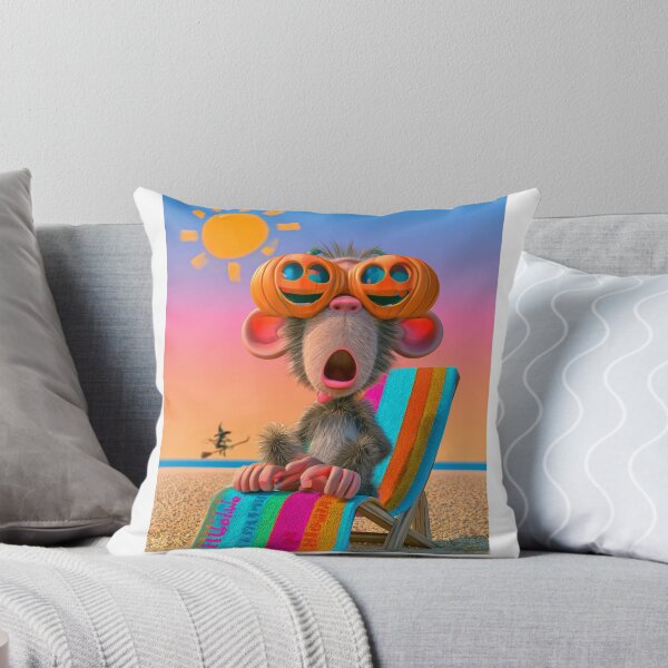 Item preview, Funny and crazy Pumpkin Monkey designed and sold by OutOfTheBubble.