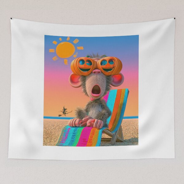 Item preview, Funny and crazy Pumpkin Monkey designed and sold by OutOfTheBubble.