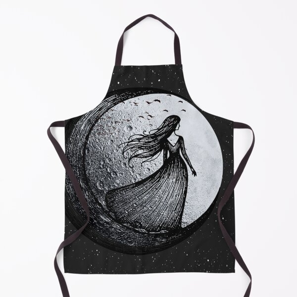 Item preview, Gothic moon goddess - surreal dark fantasy space art designed and sold by FahdSpaceArt.