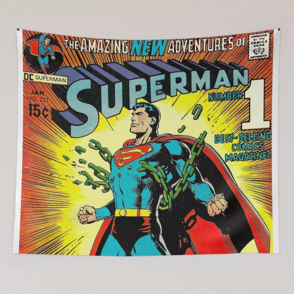 Item preview, DC Comics Superman Vintage Comic Original Custom Poster Art Tee designed and sold by Cool Robot Bro..