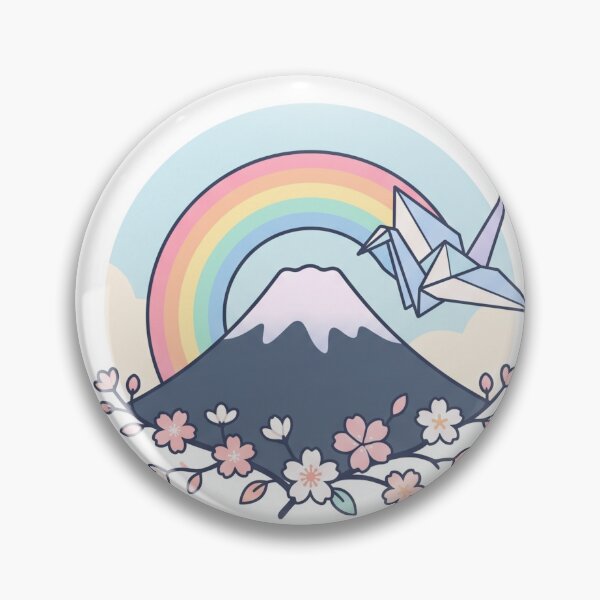 Item preview, Mount Fuji, a rainbow, and a crane designed and sold by SoraPetals.