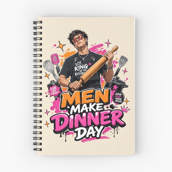 Item preview, Cool King Of Kitchen Men Make Dinner Day designed and sold by CloudyCatArt.