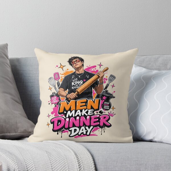 Item preview, Cool King Of Kitchen Men Make Dinner Day designed and sold by CloudyCatArt.