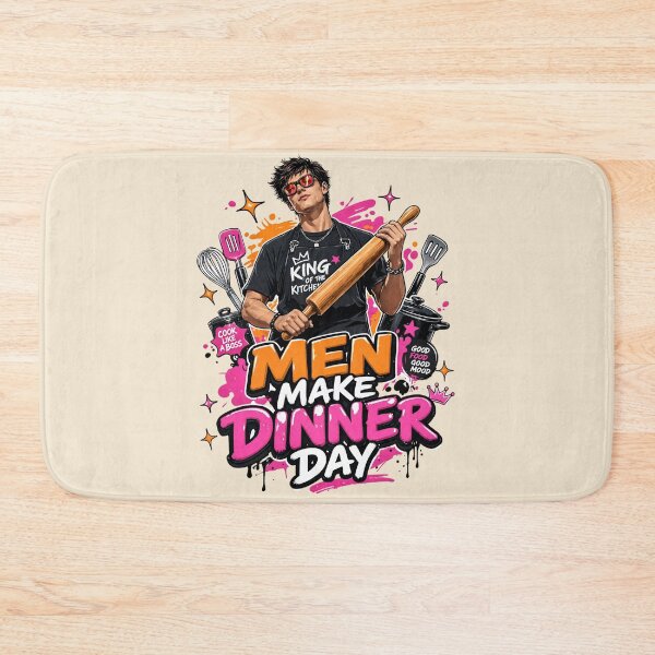 Item preview, Cool King Of Kitchen Men Make Dinner Day designed and sold by CloudyCatArt.
