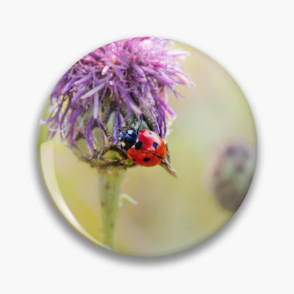 Item preview, Ladybug on a Purple Thistle designed and sold by little_macro_love.