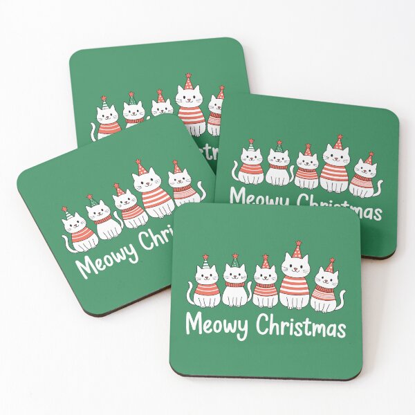 Item preview, Meowy Christmas - Cute Cat Christmas  designed and sold by Zerhof.