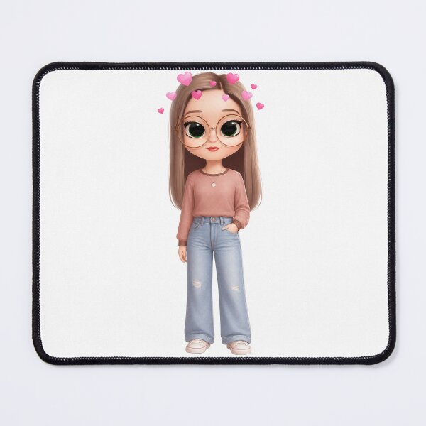 Item preview, Soft Hearts & Wide Legs – Cute Glasses Fashion Doll designed and sold by kitastylish.