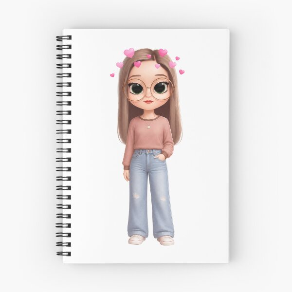 Item preview, Soft Hearts & Wide Legs – Cute Glasses Fashion Doll designed and sold by kitastylish.
