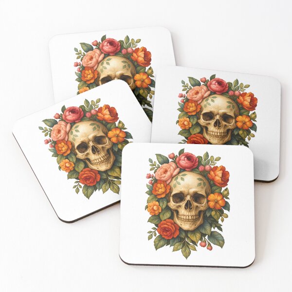 Item preview, Floral Crown Skull designed and sold by Whatever Works.