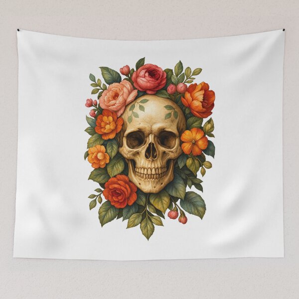 Item preview, Floral Crown Skull designed and sold by Whatever Works.