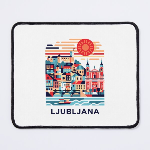 Item preview, Ljubljana Slovenia Vintage Print - Ljubljana Dragon designed and sold by OzzFrequency.